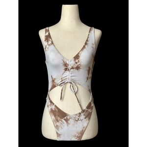 Frankies Bikinis Emma Cheeky One Piece Swimsuit Size Small High Leg Tie Dye $175
